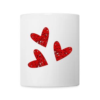 HEART. HEARTS. SAINT VALENTINE. LOVE. LOVE. CHRISTMAS - Mug - white - Front