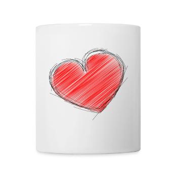 HEART. HEARTS. SAINT VALENTINE. LOVE. LOVE. CHRISTMAS - Mug - white - Front