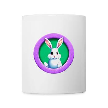 Lila Kreis Osterhase - Tasse - Weiß - Vorne