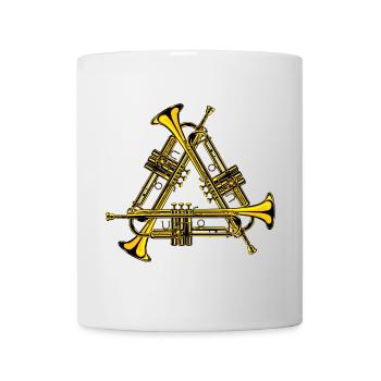 Conception du trio de trompettes - Mug blanc - blanc - Devant