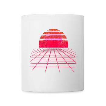 Sunset Vaporwave Retro Wave - Tasse - Weiß - Vorne