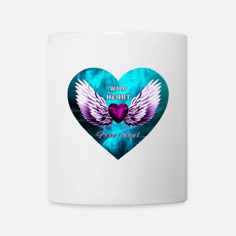 Wild Heart Wings Freie Seele - Tasse - Weiß