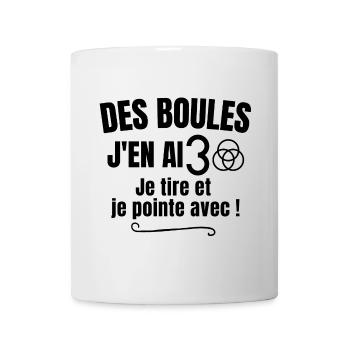 pétanque, joueur de pétanque, bouliste - Mug blanc - blanc - Devant