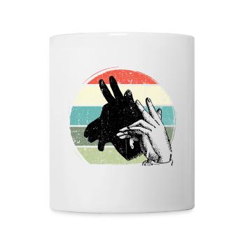 Giraffe Silhouette Retro Sunset - Mug - white - Front