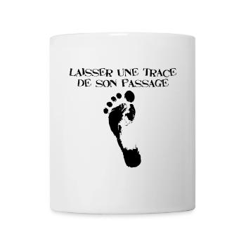 Laisser une trace de son passage (noir) - Mug blanc - blanc - Devant