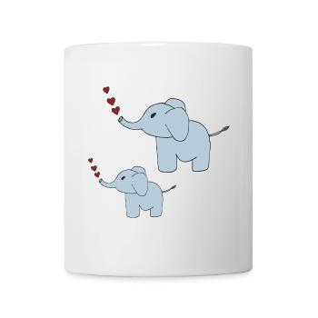 elefanten vater und sohn - Tasse - Weiß - Vorne