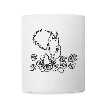 Flauschiges, süßes Eichhörnchen zum Liebhaben - Tasse - Weiß - Vorne