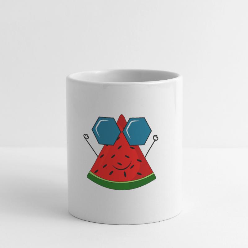 summer, pastèque, soleil Mug blanc