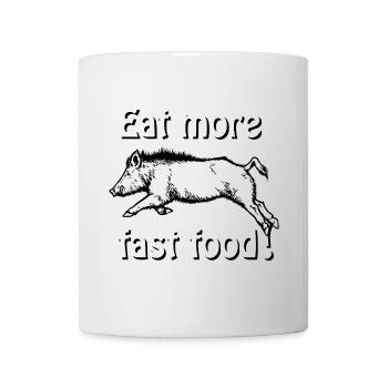 Eat more fast food - Wild boar - Mug - white - Front