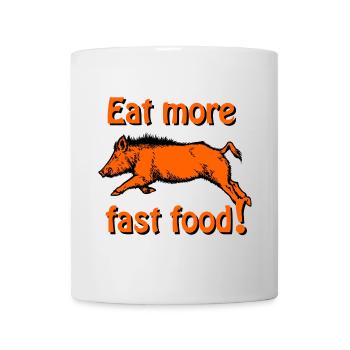 Defectors in the jump - Eat more fast food - Mug - white - Front