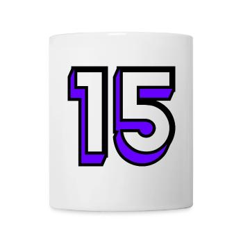 15. 15 JAHRE. 15-jähriges Jubiläum. GEBURTSTAG 15 JAHRE. - Tasse - Weiß - Vorne