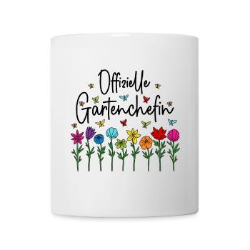 Garten Chefin Gartenarbeit Offizielle Gartenchefin - Tasse - Weiß - Vorne