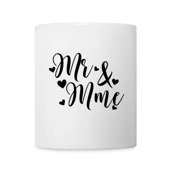 Mr And Mme à personnaliser avec Nom de famille - Mug blanc - blanc - Devant
