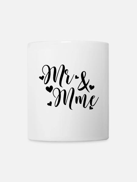 Herr und Frau mit Nachname personalisieren - Tasse - Weiß