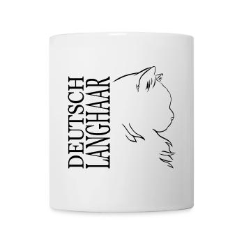 Deutsch Langhaar Cat Katze Profil Katzen Wilsigns - Tasse - Weiß - Vorne