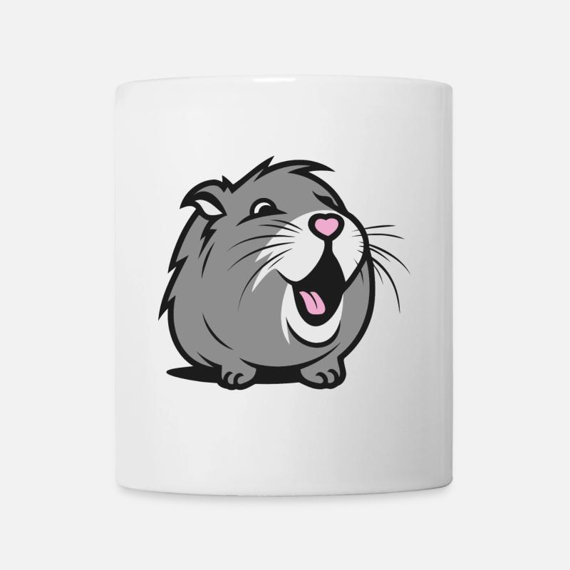 Cobaye joyeux / Hamster – Nez en cœur - Mug blanc - blanc