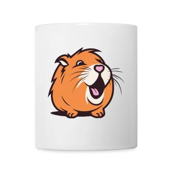 Cheerful Capybara / Guinea Pig / Hamster – Heart - Mug - white - Front