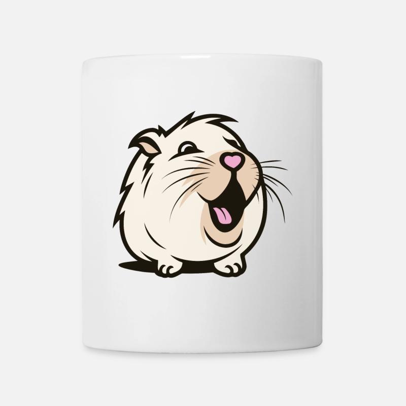 Cobaye joyeux / Hamster – Nez en cœur - Mug blanc - blanc