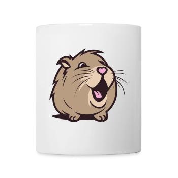 Cheerful Capybara / Guinea Pig / Hamster – Heart - Mug - white - Front