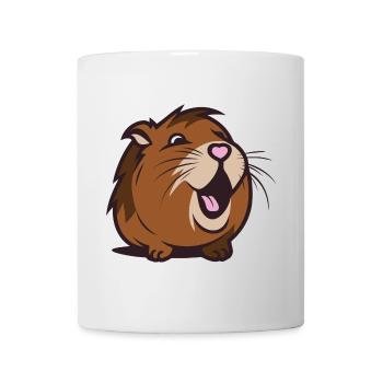 Cheerful Capybara / Guinea Pig / Hamster – Heart - Mug - white - Front