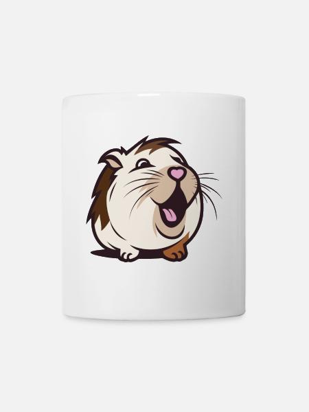 Cobaye joyeux / Hamster – Nez en cœur - Mug blanc - blanc