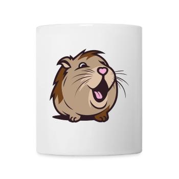 Cheerful Guinea Pig / Hamster – Heart Nose - Mug - white - Front
