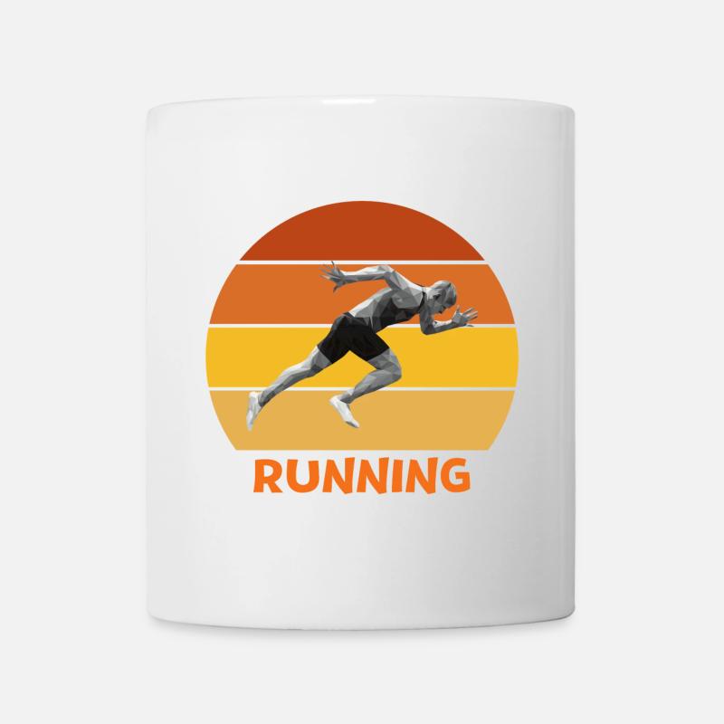 athlétisme, sprint, course à pied - Mug blanc - blanc