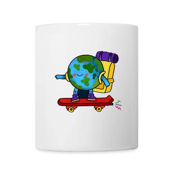 Skater Earth Backpack - Mug - white - Front