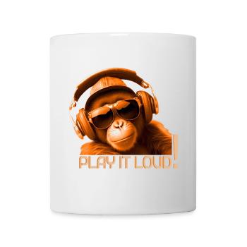 Play It Loud Affe DJ - Tasse - Weiß - Vorne