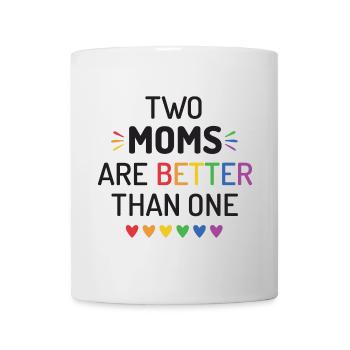 Deux mamans valent mieux qu’une - Mois de la fierté LGBT - Mug blanc - blanc - Devant