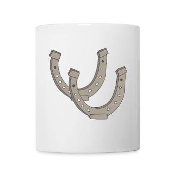 hufeisen doppelt - Tasse - Weiß - Vorne
