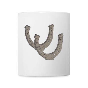 Horseshoe fabric - Mug - white - Front
