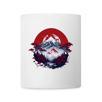 asiatische Berglandschaft - Tasse - Weiß - Vorne