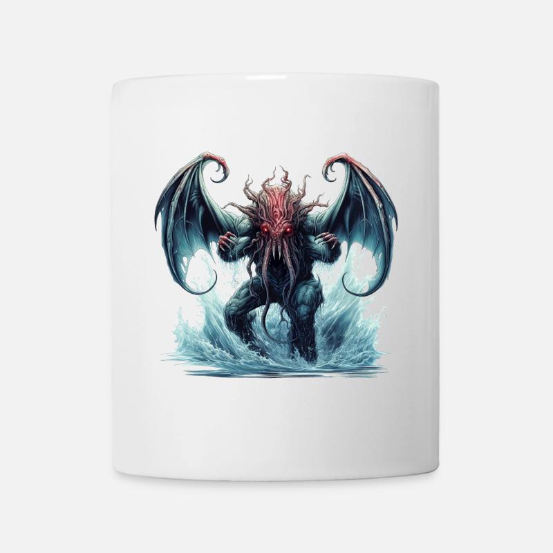 Cthulhu Cosmic Horror Fantasy Motif - Mug - white