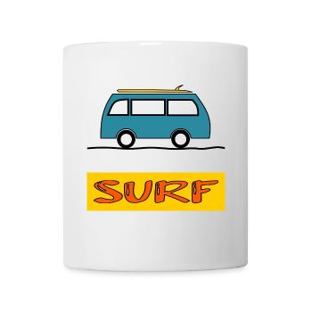 SURFING. FISH. BEACH. SEA. OCEAN. HUMOR. HOLIDAY - Mug - white - Front