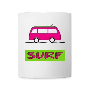 SURFING. FISH. BEACH. SEA. OCEAN. HUMOR. HOLIDAY - Mug - white - Front