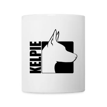 Kelpie Profile Dog Dogs Herding Dog Wilsigns - Mug - white - Front