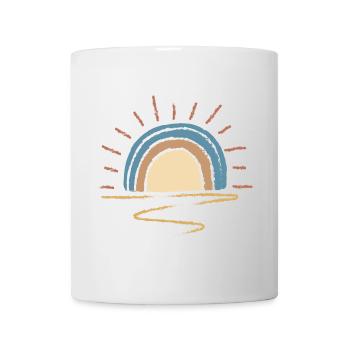 Pastellfarbener Sonnenaufgangsbogen - Tasse - Weiß - Vorne