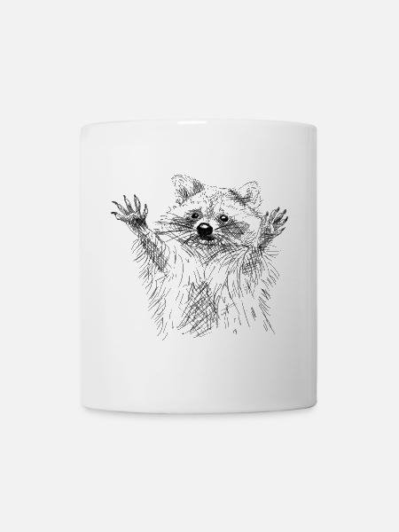 Raton laveur - Mug blanc - blanc