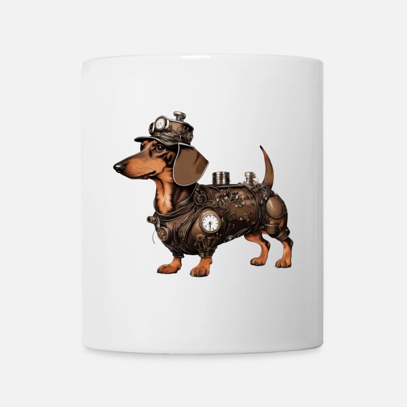 Le teckel Steampunk | Teckel - Mug blanc - blanc