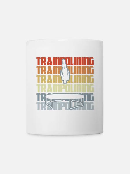 Vintage Trampolinspringen - Tasse - Weiß