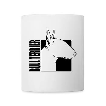 Bull Terrier Profil Hunde Hund Wilsigns - Tasse - Weiß - Vorne