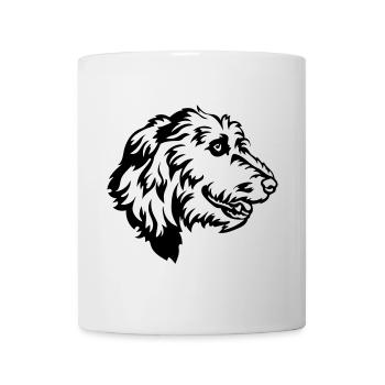 Irish Wolfhound Head - Mug - white - Front