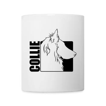 Langhaar Collie Profil Hunde Hund Wilsigns - Tasse - Weiß - Vorne