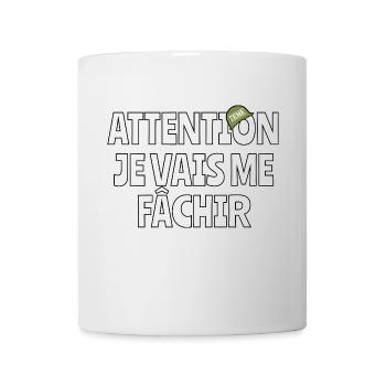 Attention je vais me fachir - Mug blanc - blanc - Devant