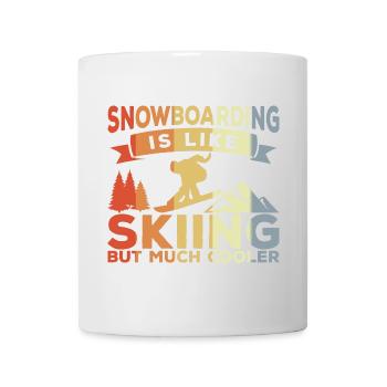 Snowboarding Witz - Tasse - Weiß - Vorne