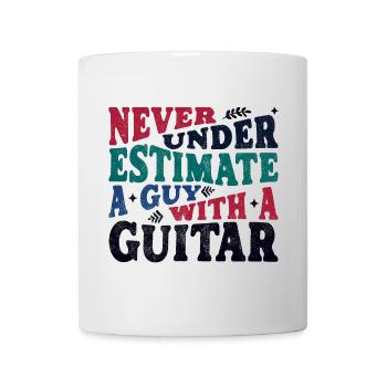 Never underestimate a Guy with a Guitar - Mug - white - Front