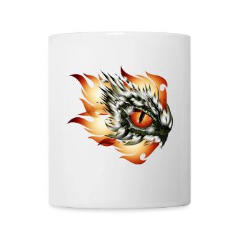 Magic Eye of a Dragon in Flames Tattoo - Mug - white - Front