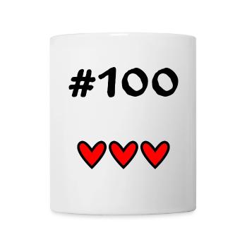 100. 100 JAHRE. 100-jähriges JUBILÄUM. GEBURTSTAG 100 - Tasse - Weiß - Vorne