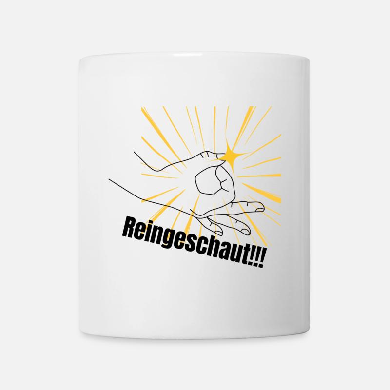 Kraftfaust im Strahlenkranz - Tasse - Weiß